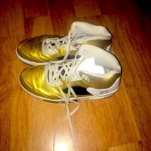 Nike Air Jordan V 5 Gold CUSTOM RARE size 11.5 11 1/2